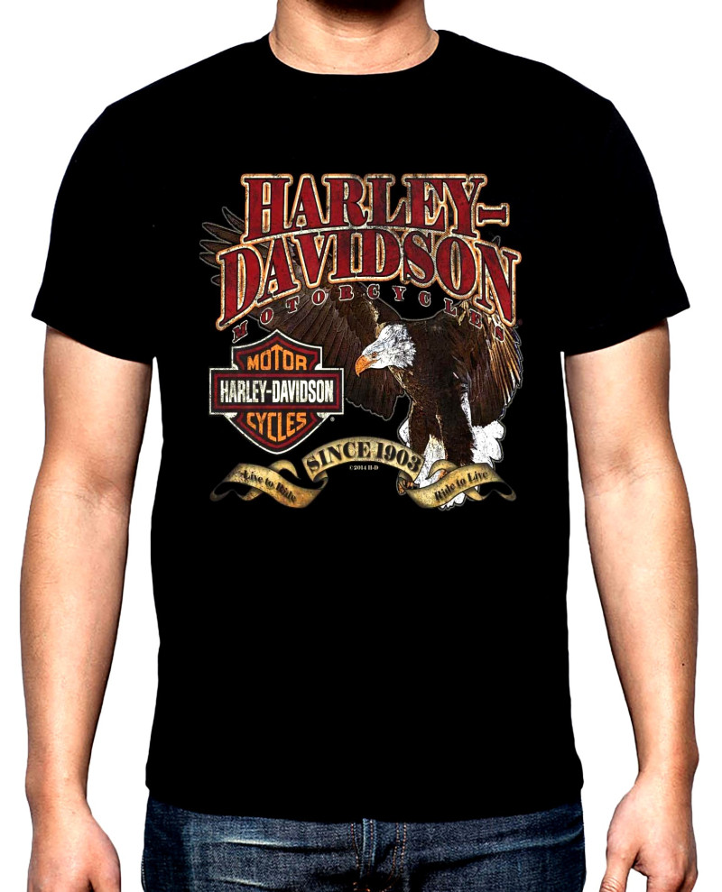 Тениски Harley Davidson, 5, Харлей Дейвидсън, рокерска мъжка тениска, 100% памук, S до 5XL